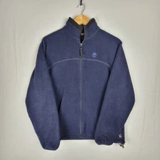 Timberland Weathergear Polartec Fleece Jacket Navy XS Full Zip Vintage Y2K