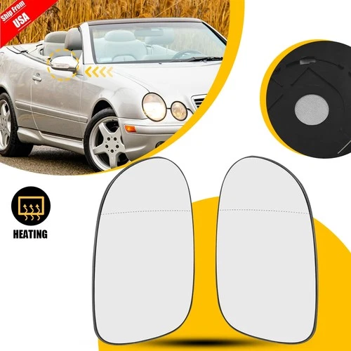 Pair Mirror Glasses Set of 2 Driver & Passenger Side Heated for MB Mercedes
