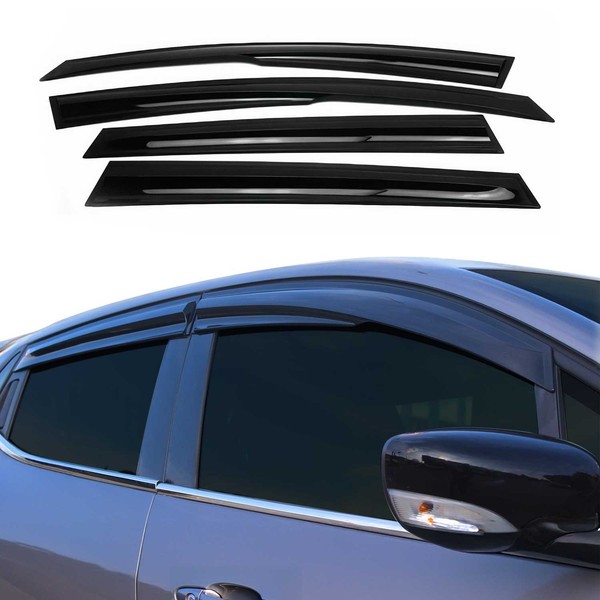4X Windabweiser Regenabweiser FüR Skoda Superb Stufenheck 2015-2024 Acryl Dunkel-image