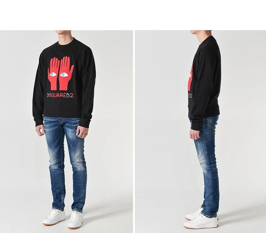 Felpa Dsquared2 stampa a mano 77807583