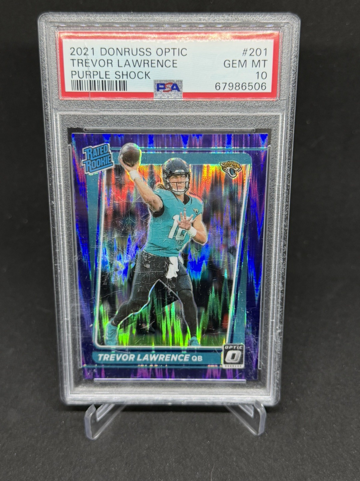Trevor Lawrence Panini Donruss Optic #201 Purple Shock