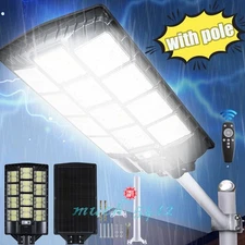 8700W Commercial LED Solar Street Lights Outdoor Dusk to Dawn Bulb Super Bright
