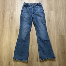 LEVIS PREMIUM Woman  s 70s High Flare 28 Stretch Denim Bell Bottom Retro 28x32