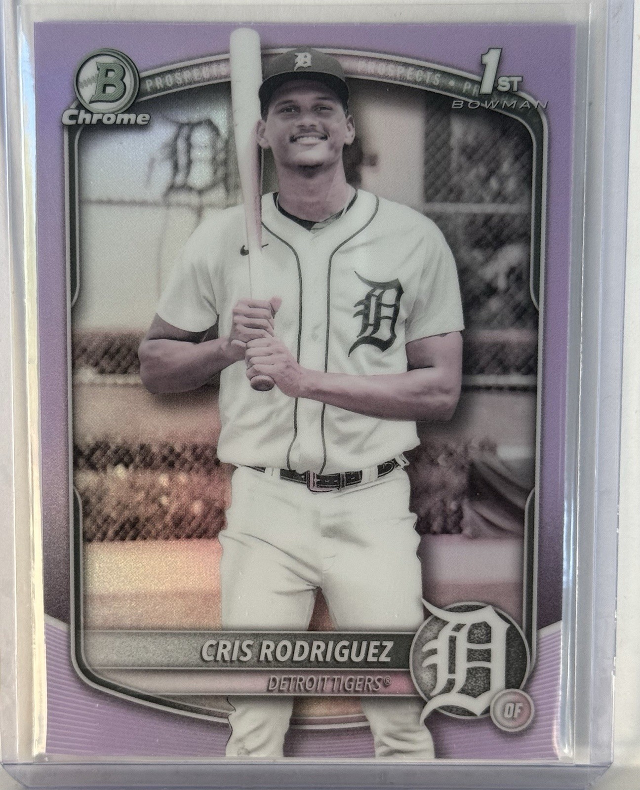 2025 Bowman Chrome Cris Rodriguez 1st Pearl Refractor SSP - Tigers