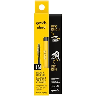 got2b Glued 2-in-1 Brow Gel & Edge Control, 0.54 Fl Oz, Strong Hold Styling Eyeb