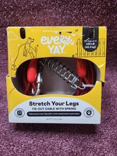 EveryYay 40FT Dog Tie Out Cable W/ Spring for Dogs Up to 100 LB Outdoor Dog Lead