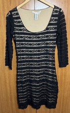 Max Studio Black Lace Bodycon Dress | Size S | Length 37”