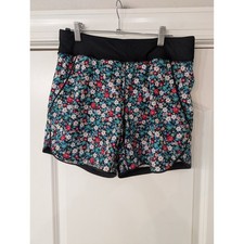 Lands End Womens Floral Board Shorts Swim Shorts Size 6 beachy resort Modest