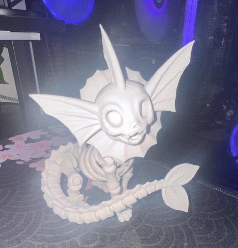 Bone Vaporeon Figure Model, Unpainted Ready to Go Pre-built Single Unit
