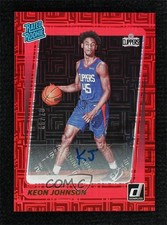 2021 Donruss Rated Rookie Choice Red Signatures 7/99 Keon Johnson #242 Auto 1b8