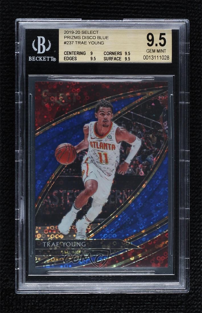 2019 Panini Select Courtside Hybrid Blue Disco Prizm 7/25 Trae Young BGS 9.5 hs9