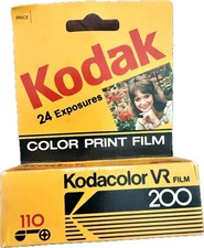 Vintage Kodak Kodacolor ISO 200/24 110 Color Print Film 24 exp-Exp 3/1986