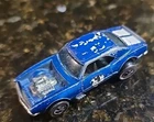 Vintage Mattel Hot Wheels Redline Heavy Chevy Blue 1969 Brown Interior