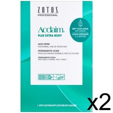 SALON ZOTOS ACCLAIM PLUS EXTRA BODY HAIR PERM NORMAL FINE TINTED MEDIUM 2 PACK