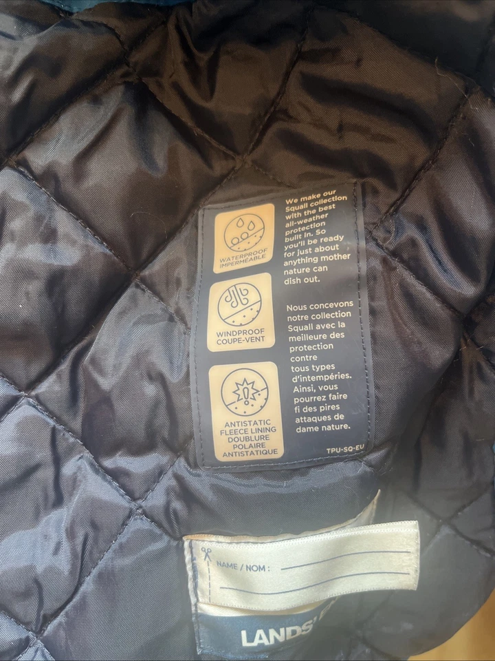 Lands' End мальчиков шквал парка зимние лыж пальто куртка большой 14-16 расти длинный синий - Изображение 4 из 4