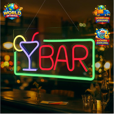 Neon Schild Acryl USB Powered Leuchtreklame Lampe Wanddekoration Party 5V