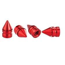 Tire Valve Caps Car Air Pressure Stem Cap Aluminum Spike Rim Dust Cover Red