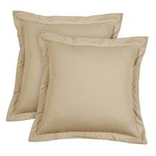 Throw Pillow Covers 24 x 24 Inch, Set of 2 Washed 24" x 24" Pack of 2 Khaki