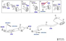 TOYOTA PRIUS W5 Auspuffrohrhalterung 1757537030 NEU ORIGINAL