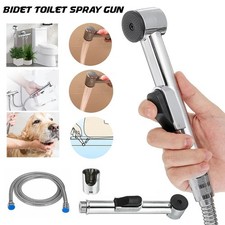 Hand Held Douche Spray Set ABS Hygienic Toilet Shower Head Hose Bidet Bracket