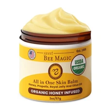 Organic Healing Balm for Dry Skin - Beeswax Moisturizer for Face  Body 4oz