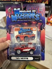 Muscle Machines 1962 62 Corvette Vette Red Diecast Car 164 Scale New Muscle Machines 1962 62 Corvette Vette Red Diecast Car 164 Scale New
