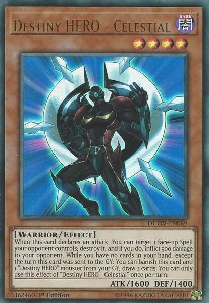 Yugioh Destiny HERO - Celestial 1st Edition Ultra Rare DUOV-EN069 NM
