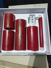Used Home Reflections Ultimate 6piece Flameless Decorator Candle Set In Red