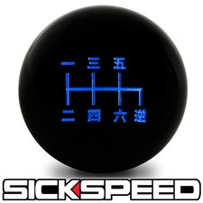 Black Blue Inlay Manual Shift Knob For 6 Speed Reverse Short Throw 10x1.5 S12