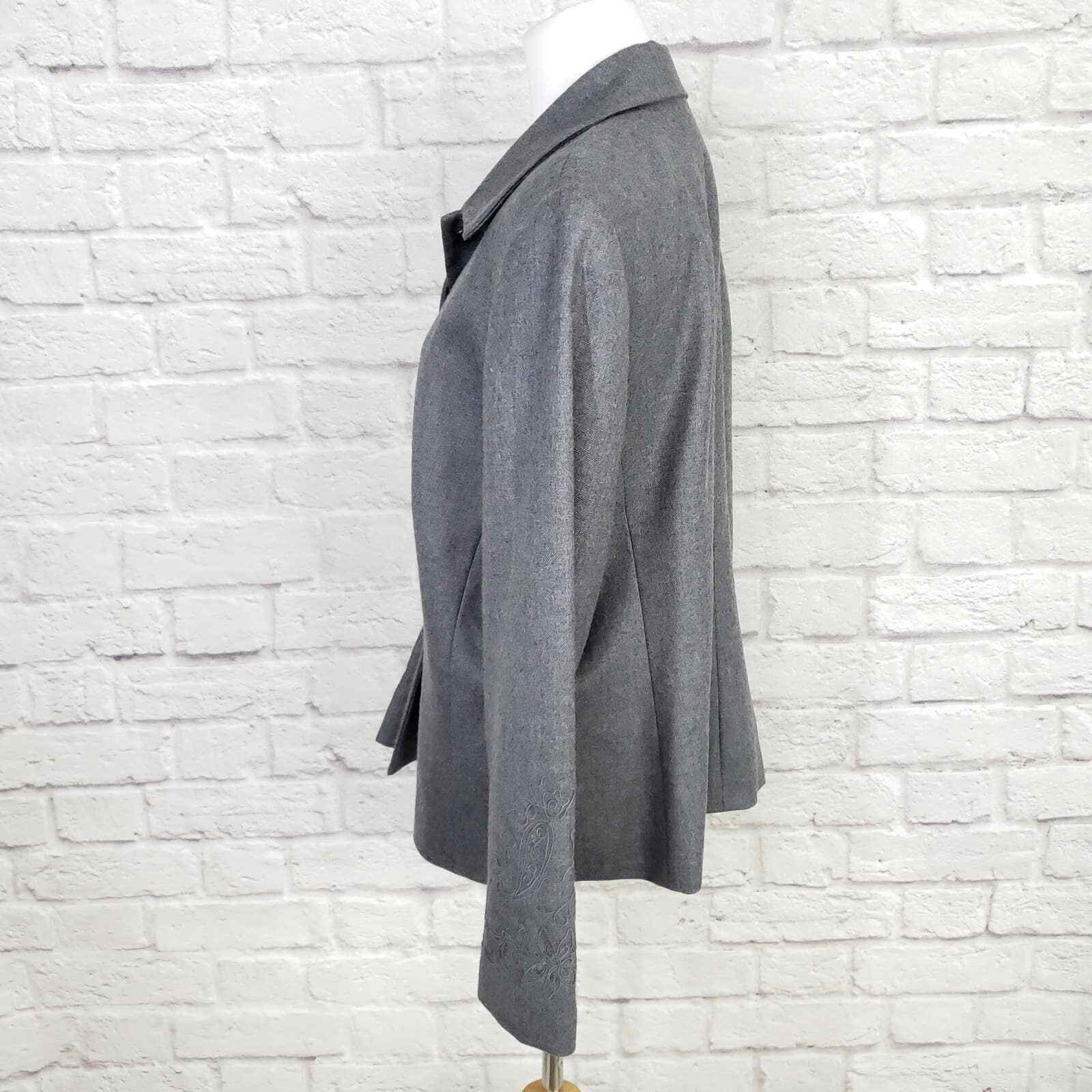 Pendleton Gray Wool Blazer Jacket Embroidered Sou… - image 6