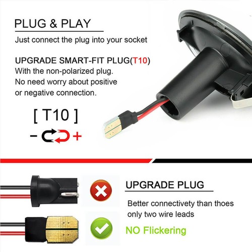 Lámpara ámbar con luz marcadora lateral LED secuencial para MINI Cooper R55 R56 R57 - Imagen 5 de 12