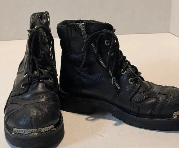 Harley zipper cheap boots