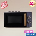 Compact Navy Scandi 17L Manual Microwave - Stylish Kitchen Appliance
