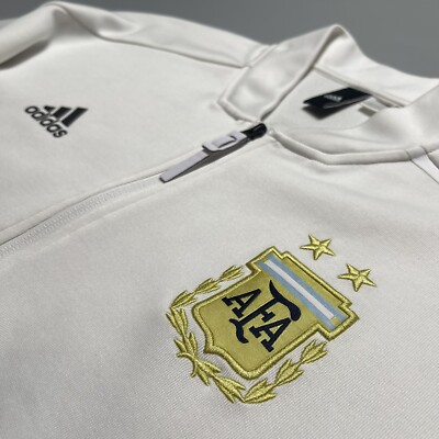 ARGENTINA ADIDAS ZNE 2018 WORLD CUP SOCCER ANTHEM TRAVK TOP SIZE