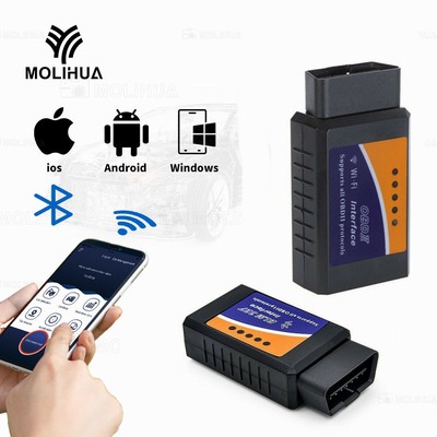 WiFi/Bluetooth OBDII V1.5 ELM327 Autodiagnosewerkzeug Scanner Codeleser