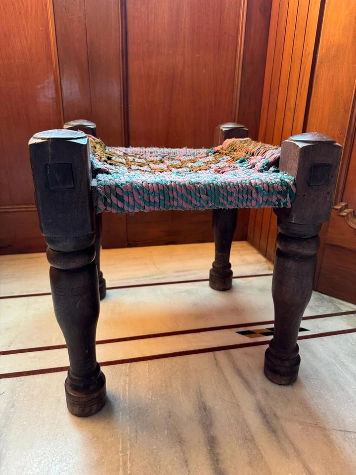 Elegant Stuhl, Handgefertigt Barhocker, Ottomane Stühle, Heim Dekor, Jute Stuhl - Bild 3 von 4