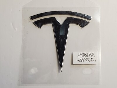 TESLA MODEL 3 Y FRONT HOOD T NAMEPLATE LOGO BADGE EMBLEM 1090829