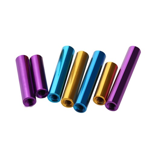 M2.5 Aluminum Column Round Threaded Sleeve Multicolour Stud Standoff Nut OD 4mm - Picture 8 of 13