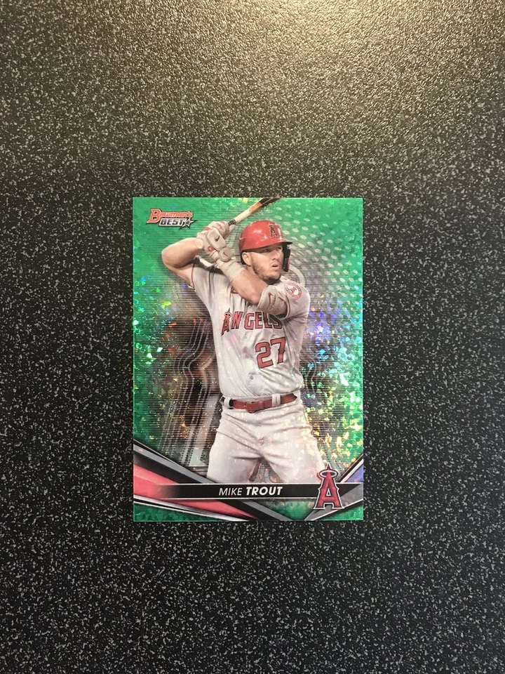 MIKE TROUT 2022 Bowmans Best GREEN SN#61/99 CARD# 14 LOS ANGELES ANGELS - Image 2 of 4