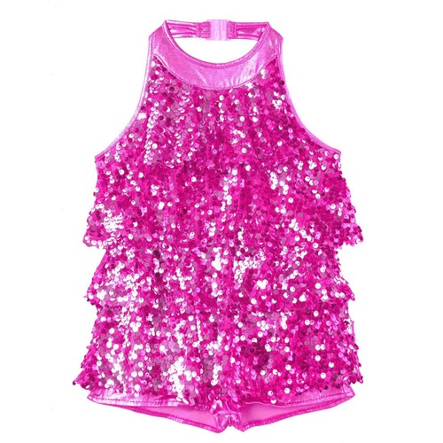 Freebily Kids Girls Sequins Dance Dress Sparkle Jazz Hip Hop Leotard AU - Picture 54 of 82