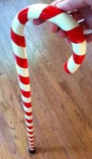 RED  WHITE COLOR BEAUTIFUL CANDY BEST STYLISH WORKING WOODEN WALKING STICK CANE