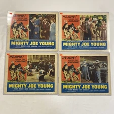 1953 MIGHTY JOE YOUNG ORIGINAL 11x14 LOBBY LOT OF 4 KING KONG MONSTER CLASSIC