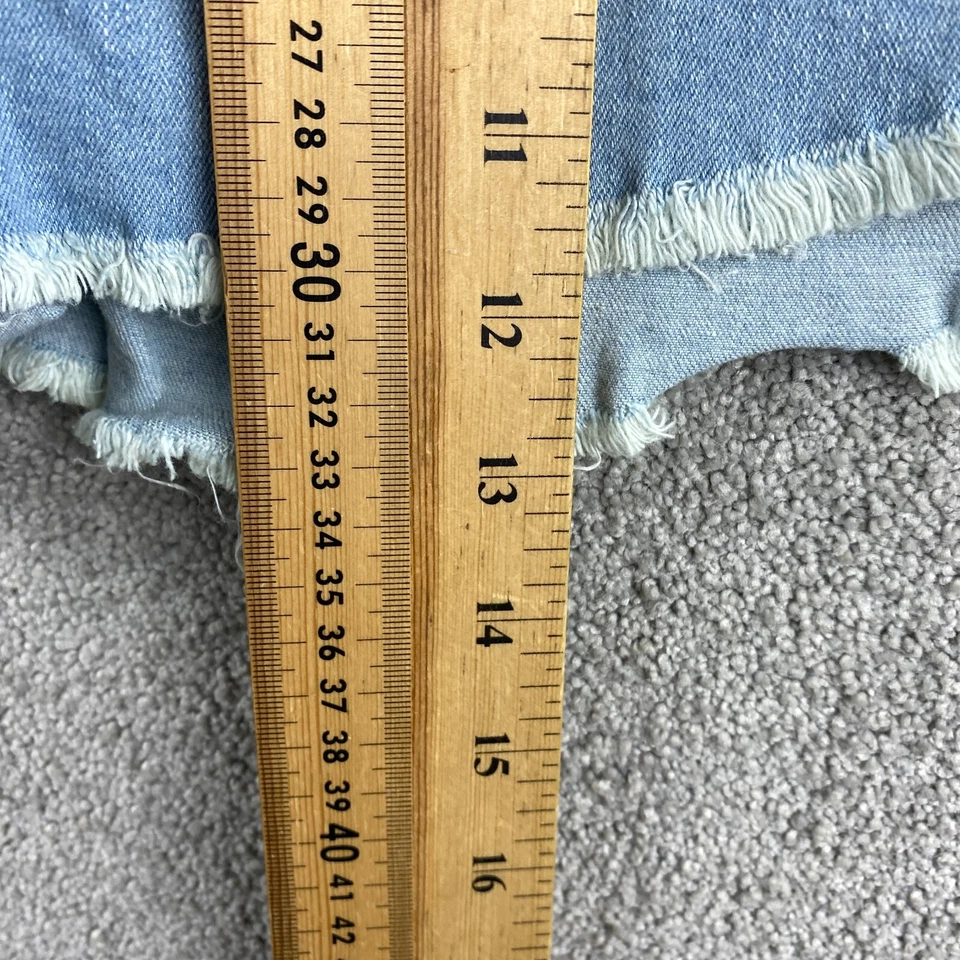 Pantalones Cortos Rusty Para Mujer Talla 8 W28 Azul Denim Jean Tiro Alto Corte Motociclista Foto 3 de 4