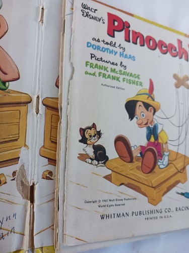 Pinocchio, A Tell-A-Tale Book, 1961 (VINTAGE Walt Disney) LESEN - Bild 6 von 7