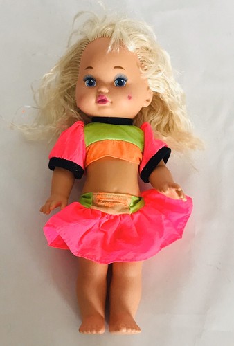 Vintage Little Miss Makeup Doll Dress Up Blonde Hair Heart Cheek1988 Mattel - Picture 3 of 7