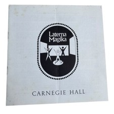 Laterna Magika Carnegie Hall Program 1964 Original Theater Play Drama