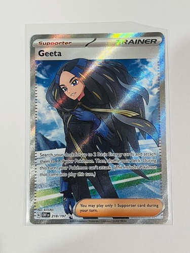 Pokemon Obsidian Flames Trainer Full Art - Geeta #218/197, Poppy #220, Ryme #221 - Picture 3 of 8