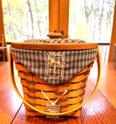 Longaberger 1998 Commemorative 'Crawford Barn Raising' Basket w/TICKET.