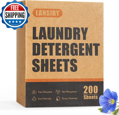 Laundry Detergent Sheets - 200 Sheets Fresh Linen Scent Washing Detergent Strips