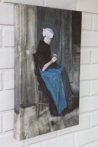 Vincent Van Gogh Scheveningen Woman Knitting 1881 Gallery Wrapped Canvas Print - Picture 4 of 11